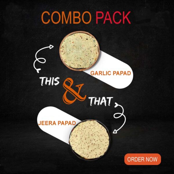Garlic Papad 200gm + Jeera Papad 200gm